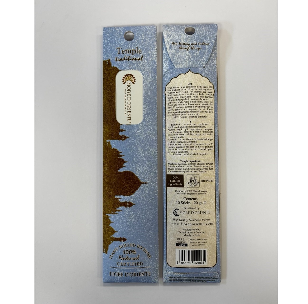 100% természetes, prémium minőségű, masala füstölőpálcika ICEA minősítéssel - belső béke, középpont, áldás